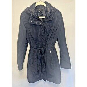 Laundry by Shelli Segal Women Coat‎ Size Large Hood Lined Belt Windguard